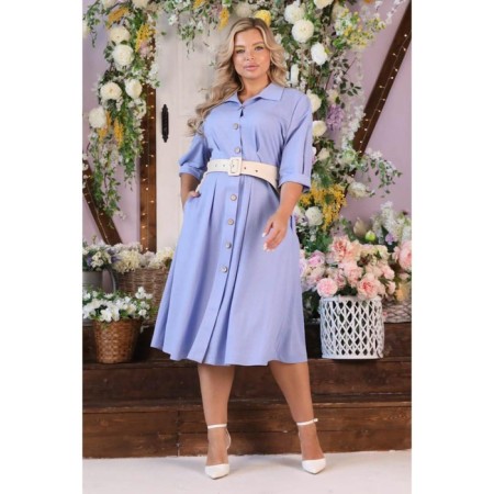 Women's dress, size 52, blue color-1