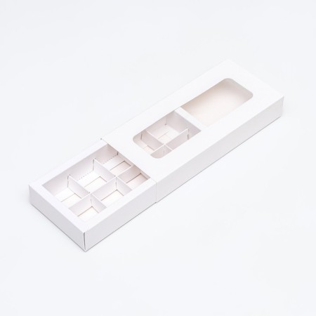 Folding box under 10 sweets, white, 9.8 x 22 x 3.5 cm-3