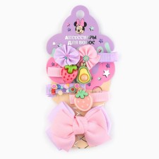 Set of hair hairpins, 5 pcs, Minnie Mouse