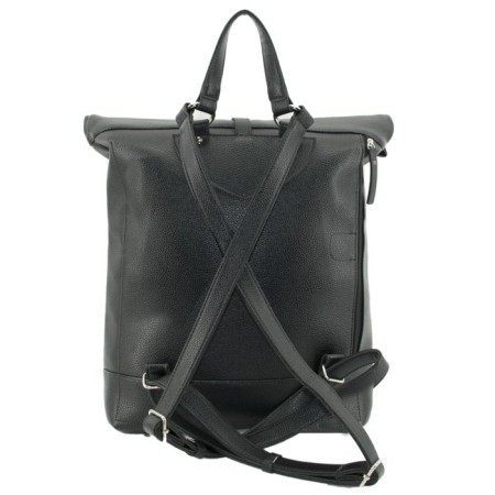 Male backpack, genuine leather, black 50x32x12 cm-1