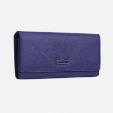 Women's wallet on magnets, purple color