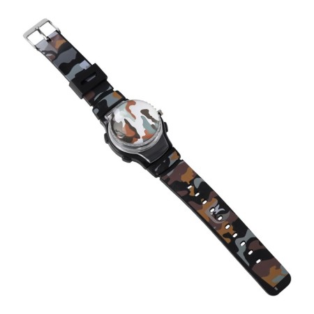 Watch is a beer, "camouflage", d-3.5 cm, silicone strap l-21.5 cm-3