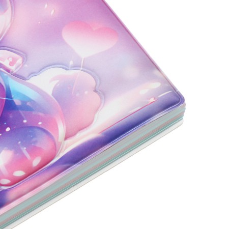 Notebook Gift Book on the crest 80l, line, color block, PVC Bun 3D cover (17.6x13.5cm) 105-6