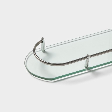 Bathroom shelf, 50 × 12 × 4 cm, metal, glass-10