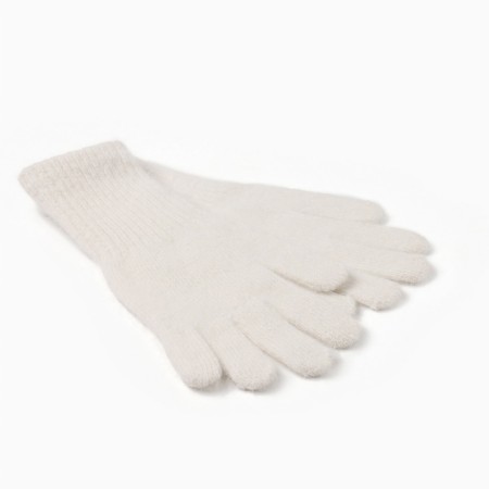 Women's gloves minku, milk color, 25 cm-1