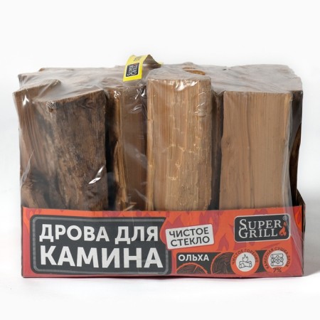 Firewood from alder, dry. In a pack of 8 kg.-1