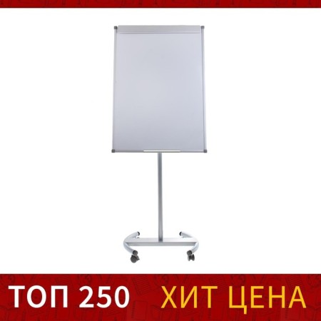 Flipchart mobile magnetic marker 70x100 cm, Calligrata Standard, in aluminum profile, on rollers-2