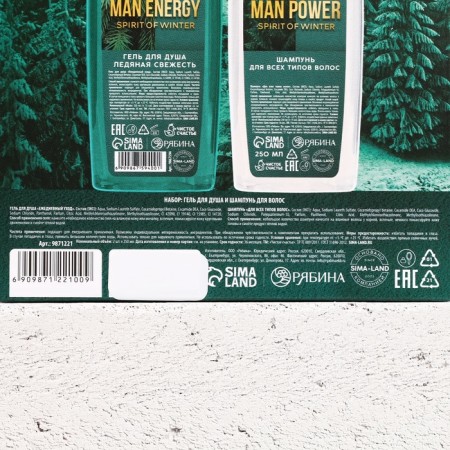 New Year. Gift set, shower gel and hair shampoo, 2 x 250 ml-7
