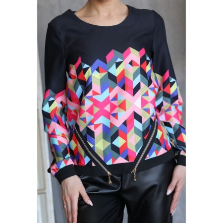 Female blouse, size 48, black color-6