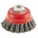 Matrix Ushm brush, d = 75 mm, M14, cup, two -row, twisted wire 0.35 mm