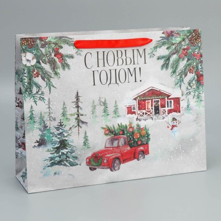 Craft horizontal package “New Year's History”, l 40 x 31 x 11.5 cm, New Year-1
