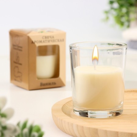 Aromatic candle in glass 5x6cm, vanilla