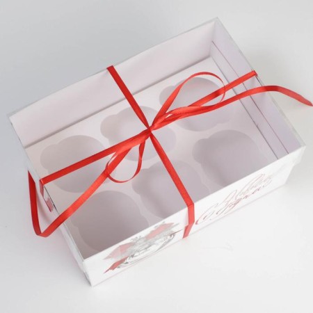 Silver Capcake box, 23 x 16 x 10 cm, new year-3