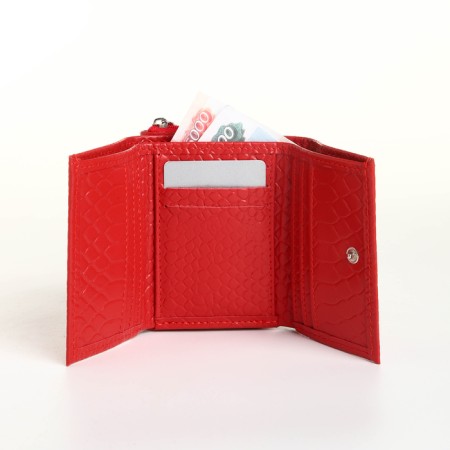 Women's wallet with lightning, red color-5