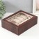 The casket to the leatherette to the clock 6 departments and jewelry "Coffee python" matte 7.7x20x25.5 cm