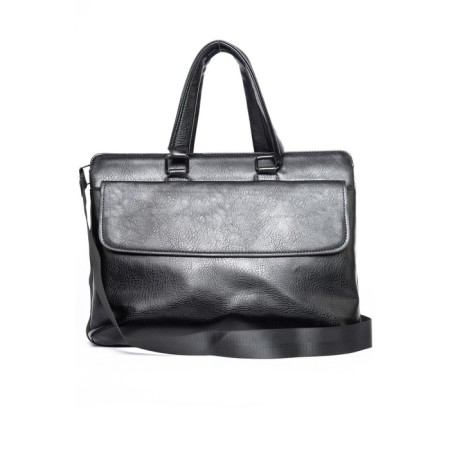 Male portfolio, eco-leather, de-gosa black, 38x6x30 cm