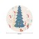 The tablecloth "Gnomes decorate the Christmas tree", Round, Saten, D = 150 cm