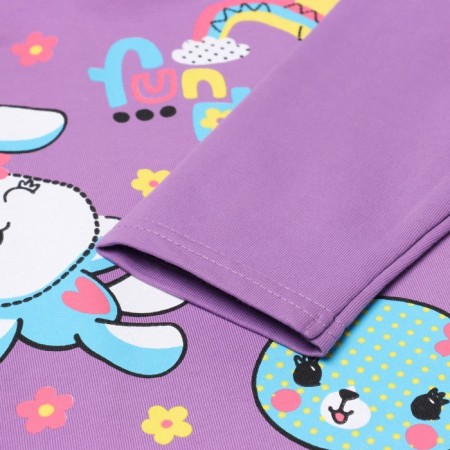 Sweatshirt for girls, lilac color, height 104 cm-1