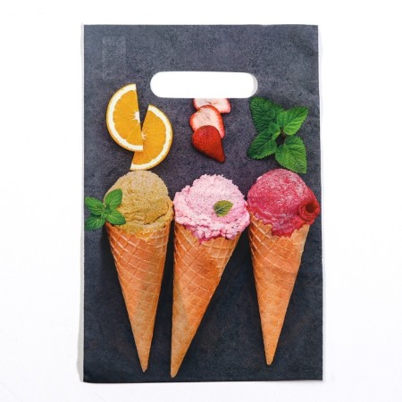 Package "Ice Cream", polyethylene with a cut pen, 20x30 cm, 30 μm