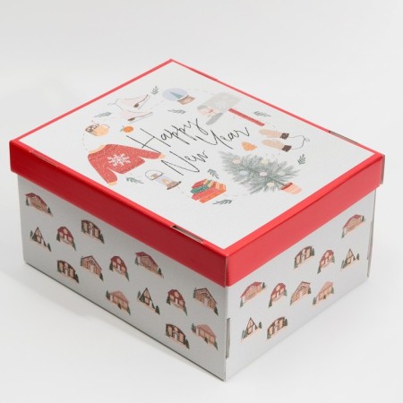 Hyugge folding box, 31.2 x 25.6 x 16.1 cm, New Year-1