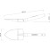 Sowing for weeding, length 30 cm, width 8.3 cm, wooden handle