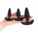 A set of anal traffic jams, cone, 3 pieces, Soft silicone, D = 19; 24; 31 mm, black