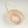 Wicker basket, d23 x 17 x 10/36 cm, yellow, bamboo