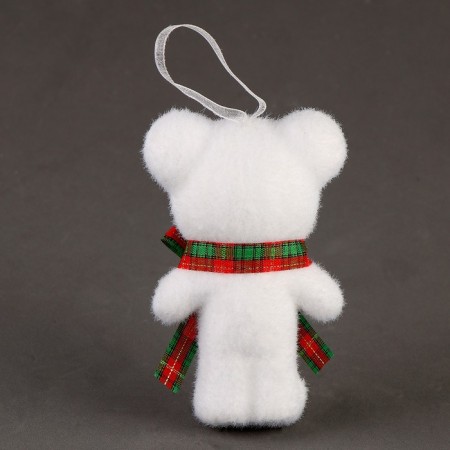 A toy of foam "White Bear" with a bow, 10 cm-2