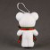 A toy of foam "White Bear" with a bow, 10 cm