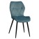 Chair "Dora y", velor tenerife Dusty Blue / Metal Black