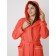 Women's robe with a hood, size 70, coral color