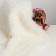 Losketeen flap, 50 × 50 cm, long -cut long -bearing fur on a knitted basis, white color
