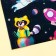 Paper stickers "kids in space", 11 × 16 cm