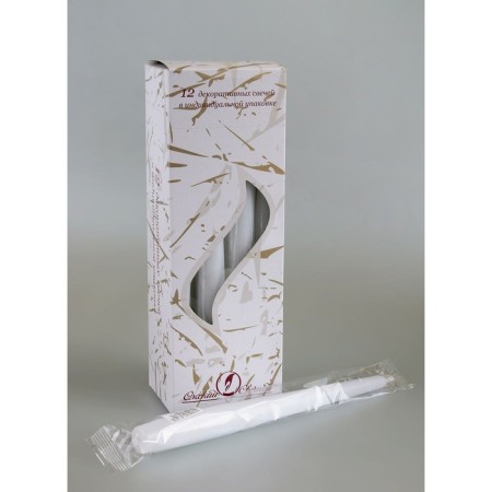 Antique candle, 2.3x 24.5 cm, 5 hours, 55 g, white-1