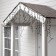 Garland "fringe" 3 x 0.6 m, IP65, UMS, dark rubber thread, 160 LED, white glow, 220 V