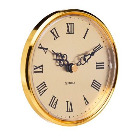 Quartz clock, d-10.5 cm, smooth move, gold-1