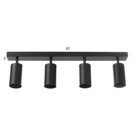 STAS "Etnes" 4xgu10 black 62x6.5x16.5 cm-4
