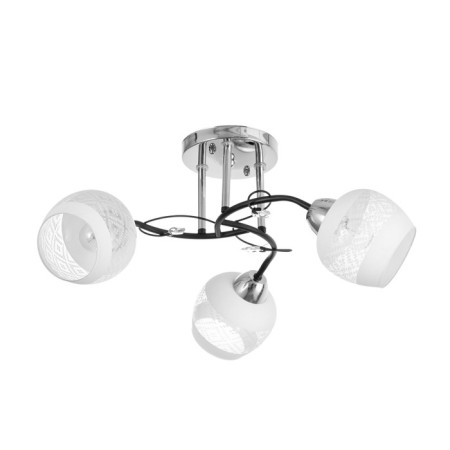 Mona chandelier 3x60W E27 chrome, black 47x47x28cm