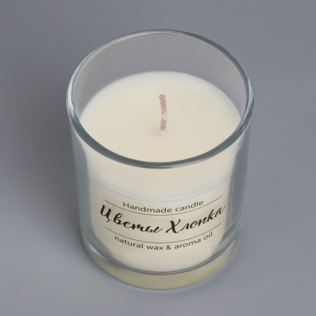 A candle in a glass flavored "Cotton flowers", 7x7 cm, 27 hours-4