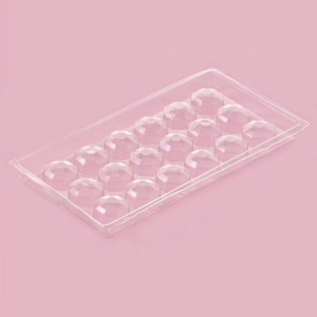Form for chocolate and sweets "Diamond", 18 cells, 22 × 11 cm, color transparent color-3