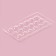 Form for chocolate and sweets "Diamond", 18 cells, 22 × 11 cm, color transparent color