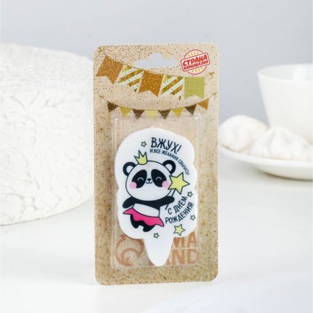 Candle for the cake "Panda Vzhukh!", 6.5 cm-1