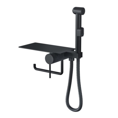 Bronze de Luxe Scandi 708b, hygiene shower, shelf, brass, black 1004278