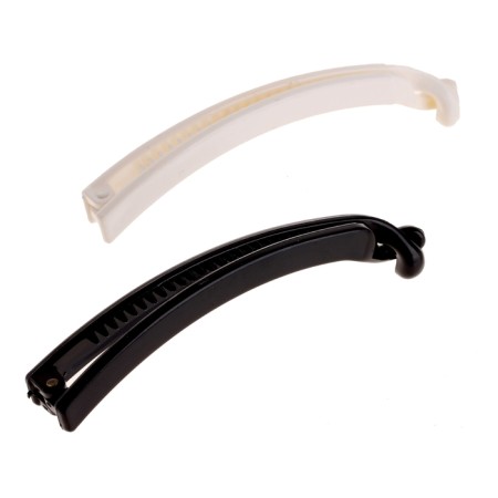 Banana for hair "Classic" straight, 12 cm, black-2