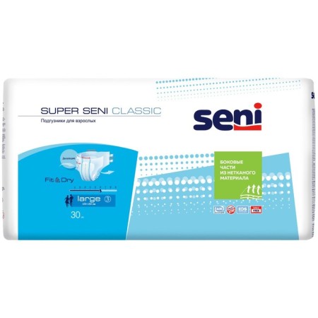 Disasters for adults Super Seni Classic Large, 30 pcs