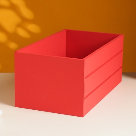 Kashpo wooden 25x14x11 cm red-1