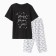 Female home set (T -shirt/Bridges), black/gray color, size 54