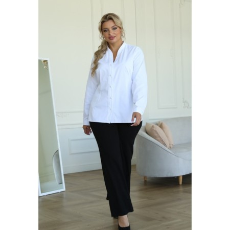 Female blouse, size 52, white color-9