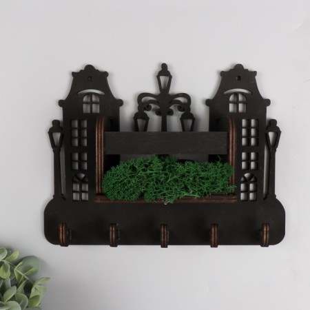 Klynoye moss "House. Lights" 24x18x7.5 cm
