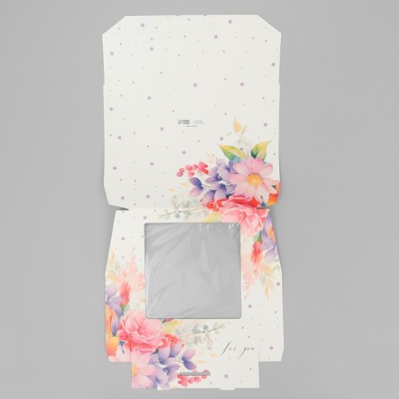 Confectionery packaging, box with lamination "Flowers", 20 x 20 x 4 cm-3